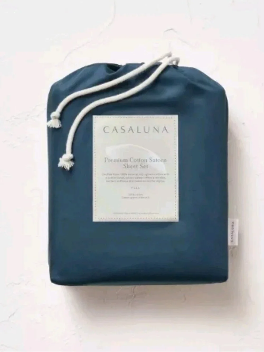 King 600 Thread Count Sateen Sheet Set Dark Mineral Blue - Casaluna